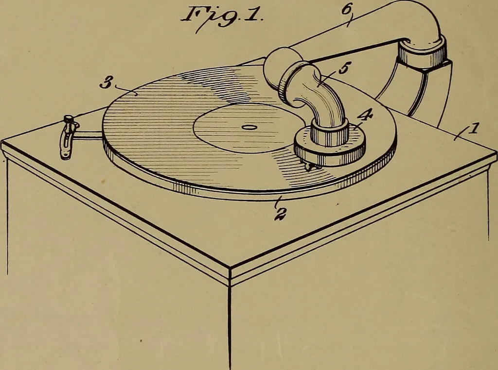 An illustration from [Graphophone patents], 1878, leaf 97