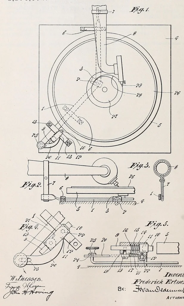 An illustration from [Graphophone patents], 1878, leaf 344