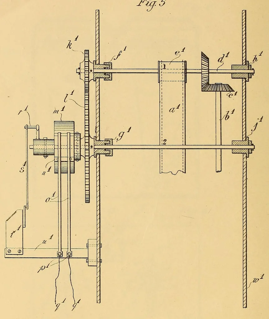 An illustration from [Graphophone patents], 1878, leaf 724