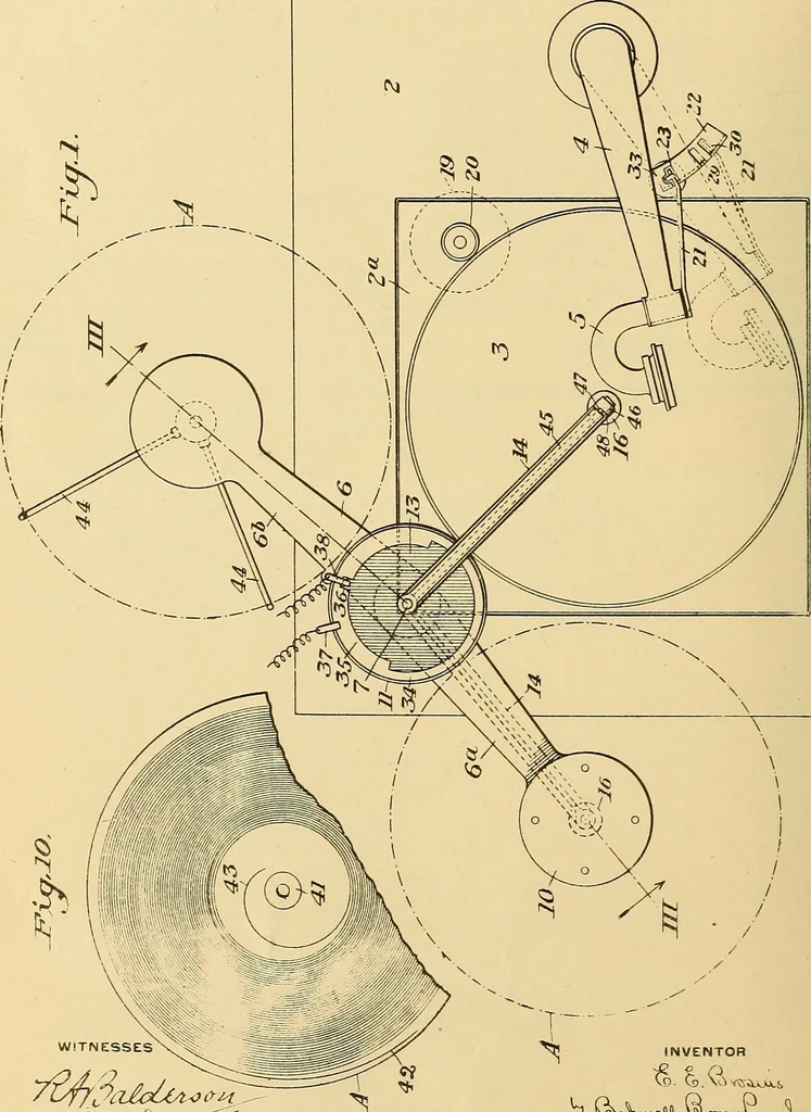 An illustration from [Graphophone patents], 1878, leaf 1015