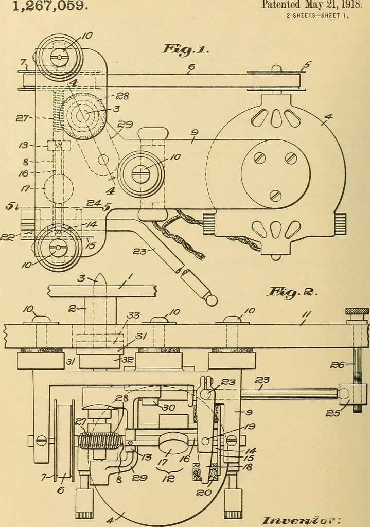 An illustration from [Graphophone patents], 1878, leaf 1041