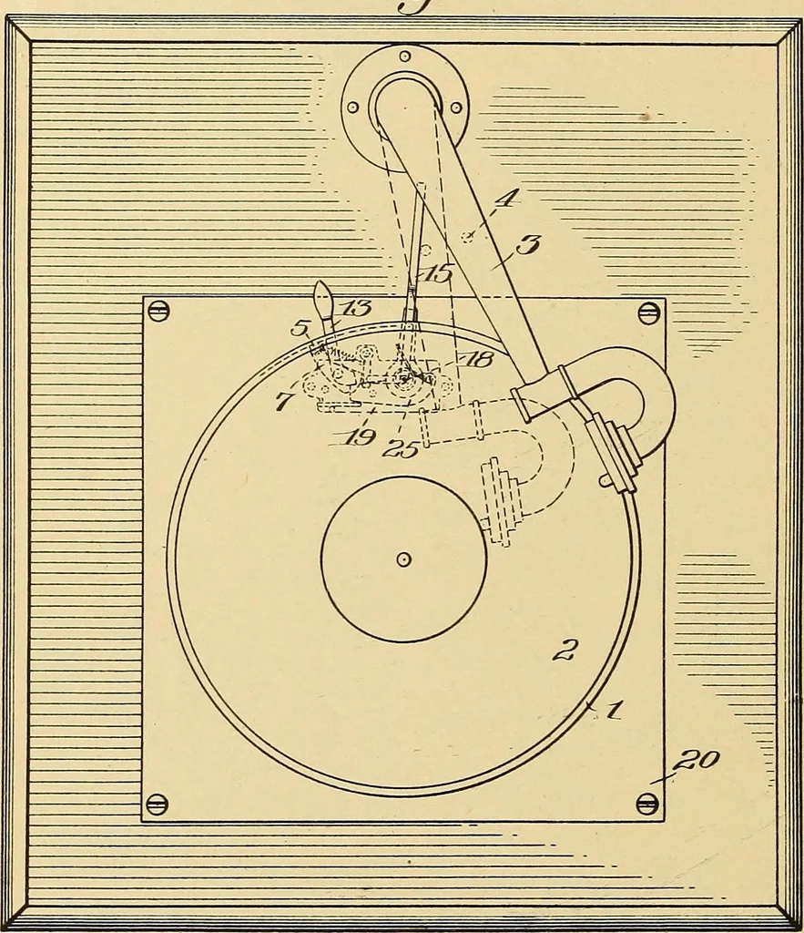 An illustration from [Graphophone patents], 1878, leaf 1089