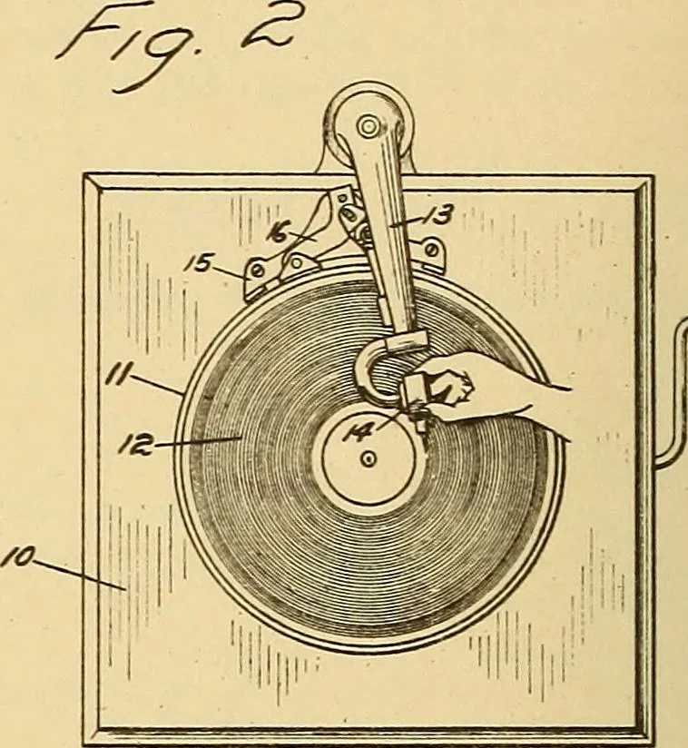 An illustration from [Graphophone patents], 1878, leaf 1101