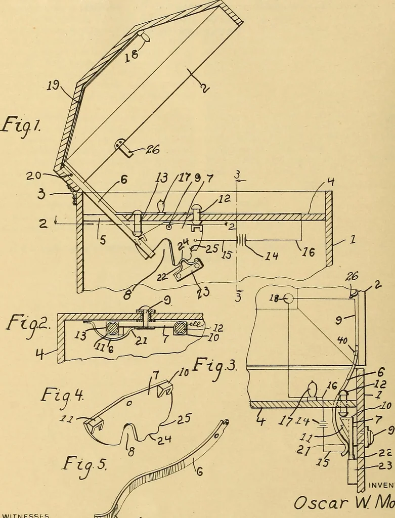 An illustration from [Graphophone patents], 1878, leaf 1203