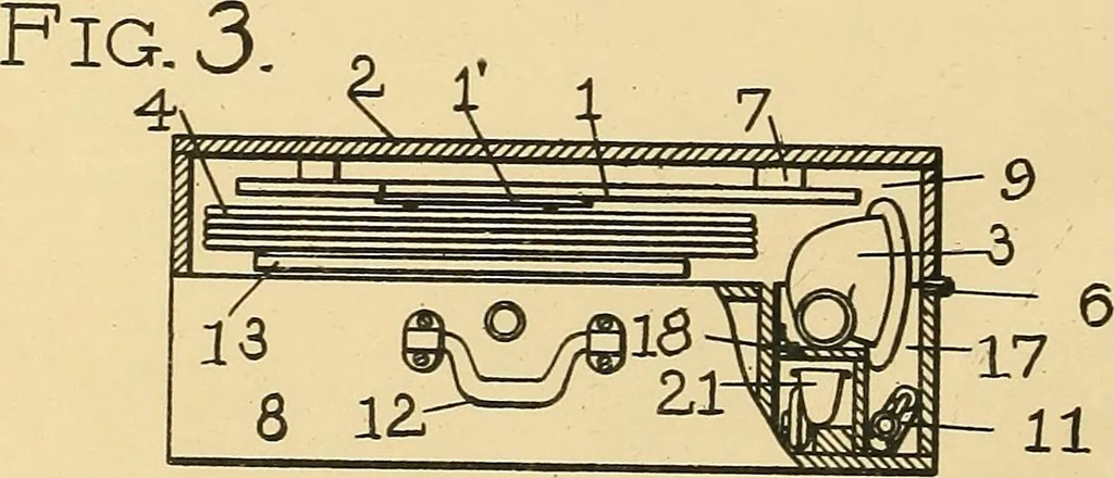 An illustration from [Graphophone patents], 1878, leaf 1243