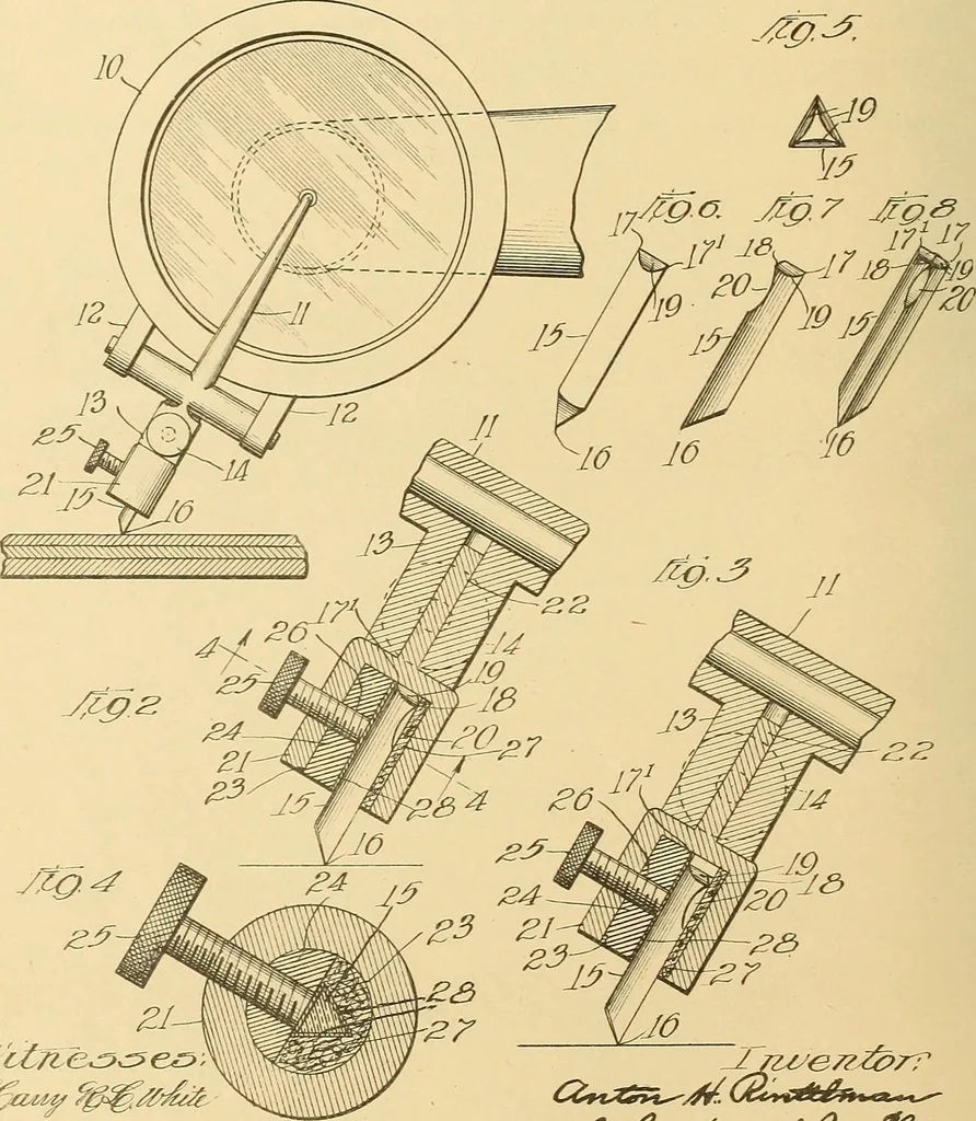 An illustration from [Graphophone patents], 1878, leaf 141