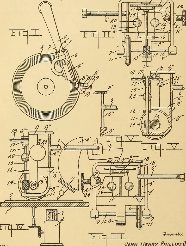 An illustration from [Graphophone patents], 1878, leaf 171