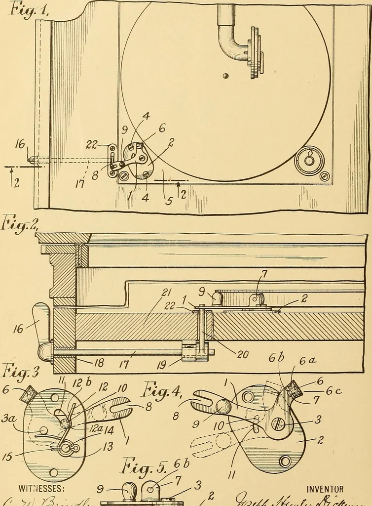 An illustration from [Graphophone patents], 1878, leaf 203
