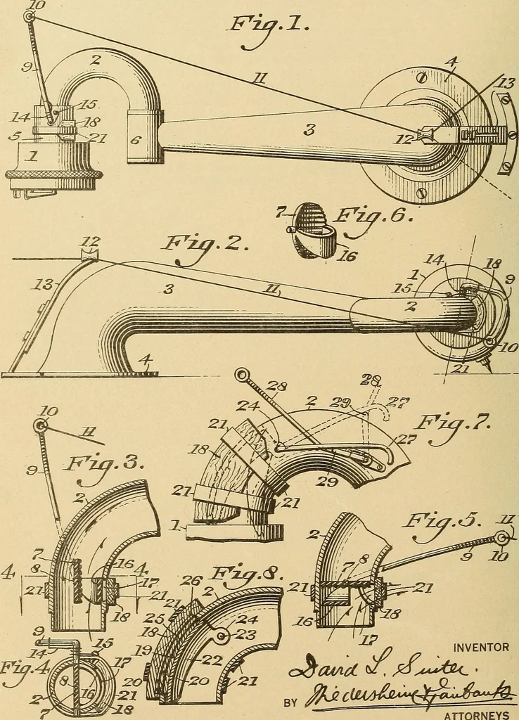 An illustration from [Graphophone patents], 1878, leaf 253