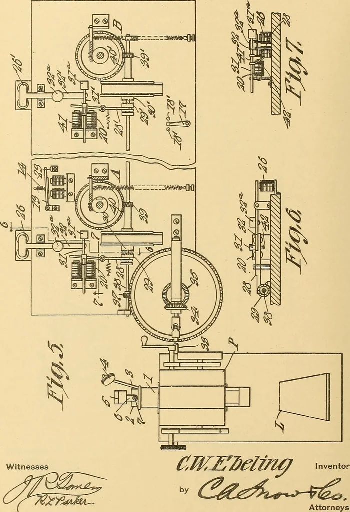 An illustration from [Graphophone patents], 1878, leaf 261