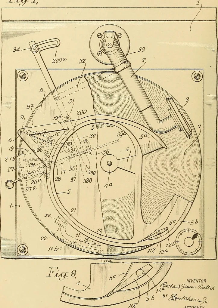 An illustration from [Graphophone patents], 1878, leaf 291