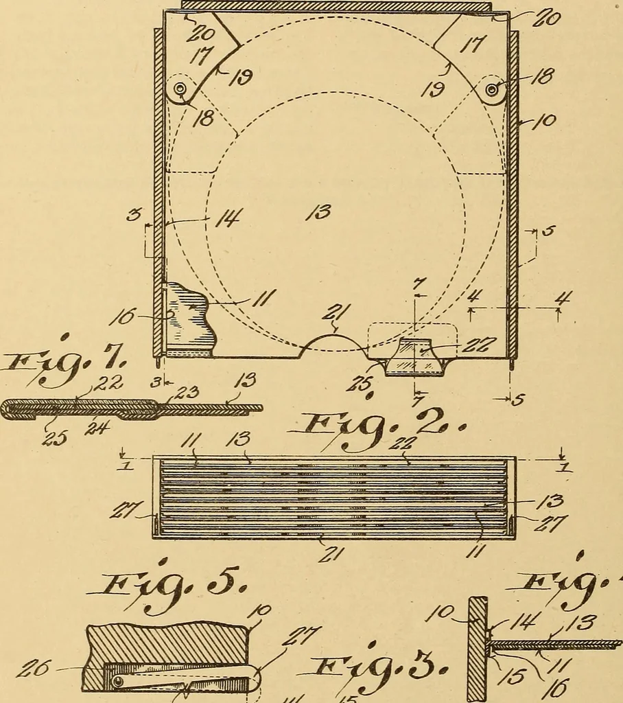 An illustration from [Graphophone patents], 1878, leaf 349
