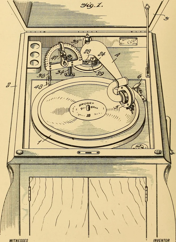 An illustration from [Graphophone patents], 1878, leaf 383