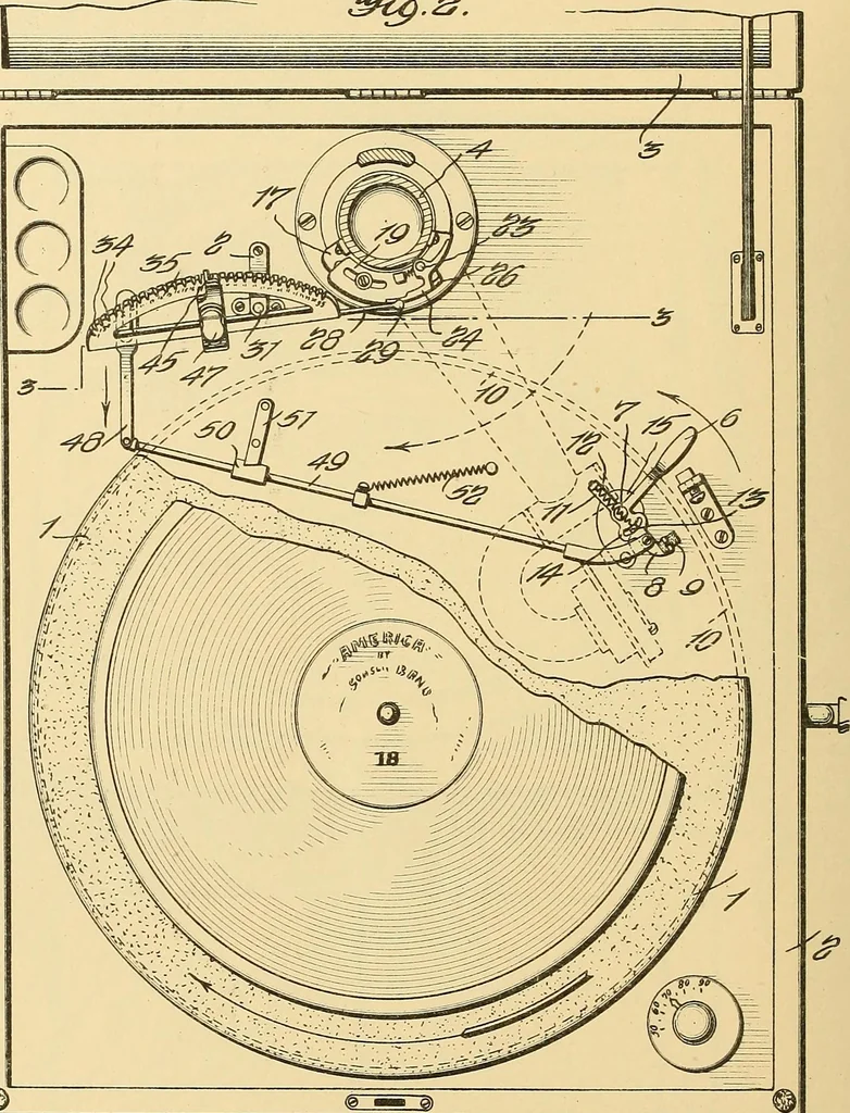 An illustration from [Graphophone patents], 1878, leaf 385