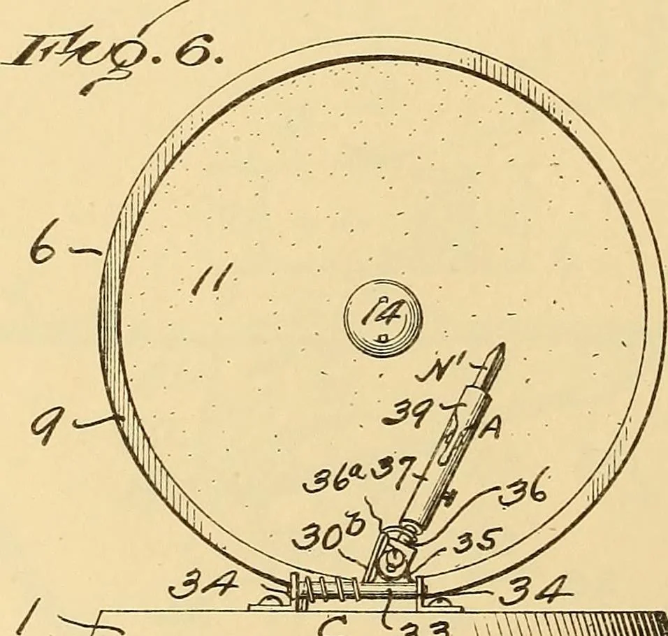 An illustration from [Graphophone patents], 1878, leaf 403