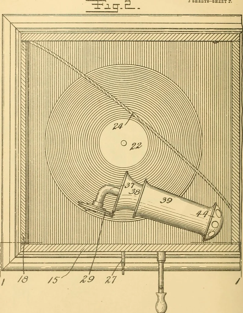 An illustration from [Graphophone patents], 1878, leaf 41