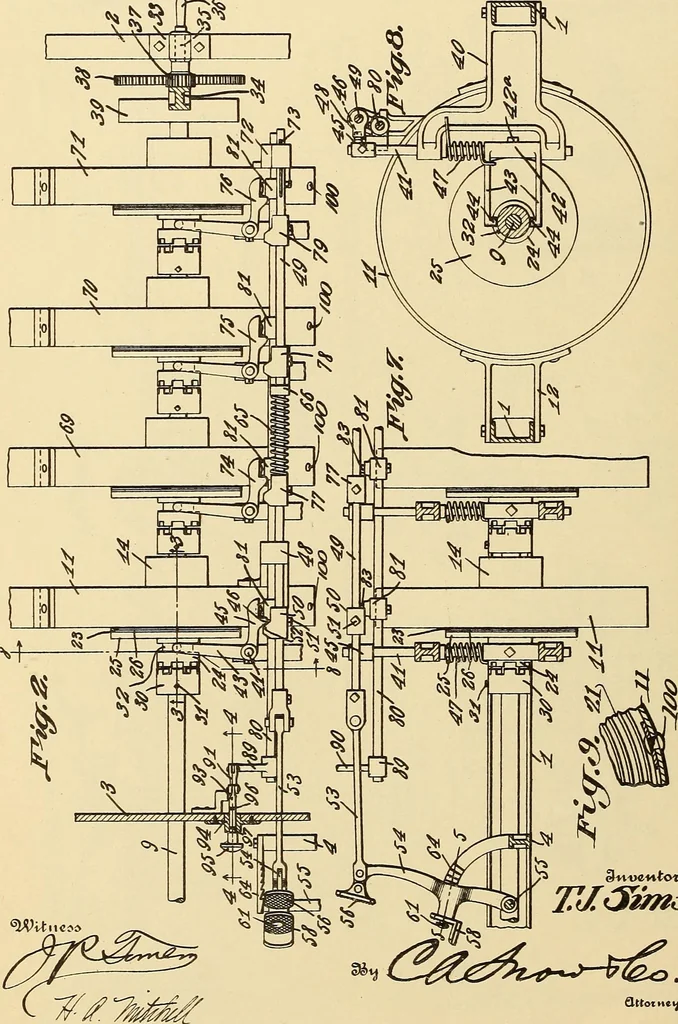 An illustration from [Graphophone patents], 1878, leaf 445