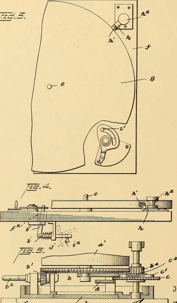 An illustration from [Graphophone patents], 1878, leaf 477