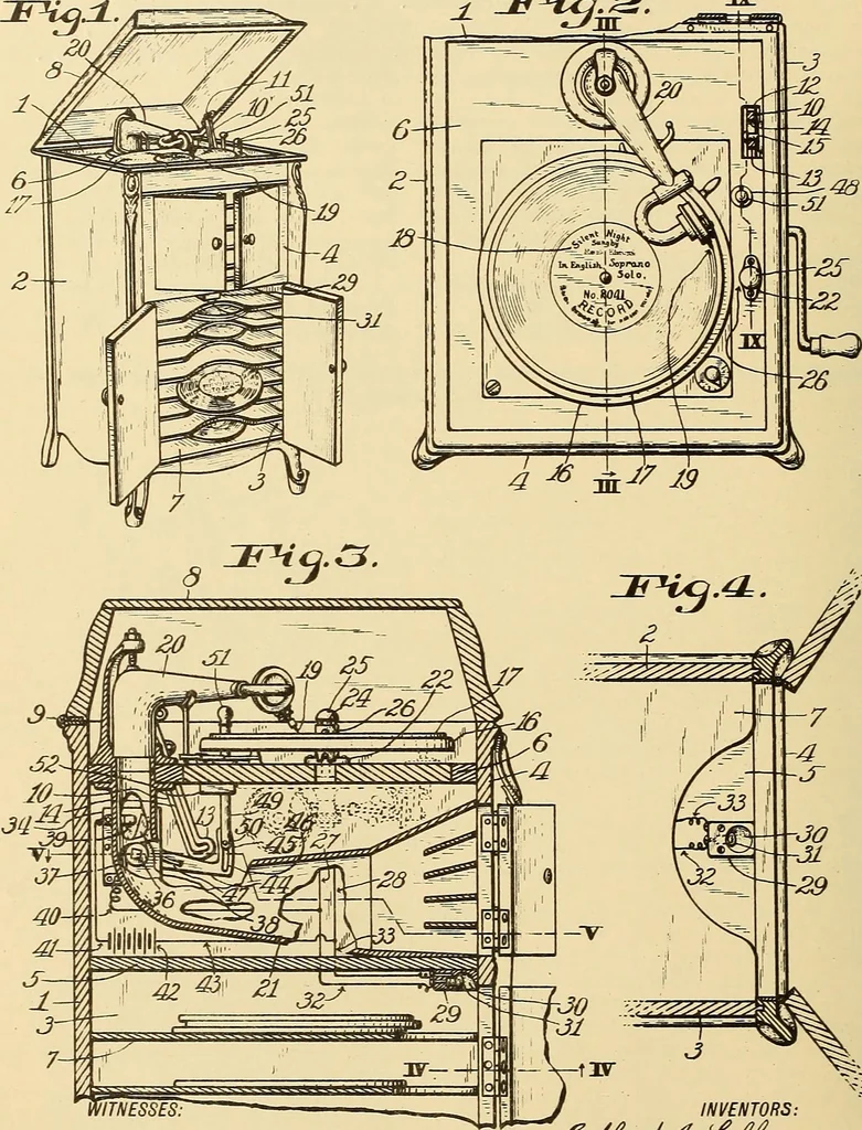 An illustration from [Graphophone patents], 1878, leaf 621