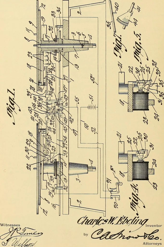 An illustration from [Graphophone patents], 1878, leaf 667