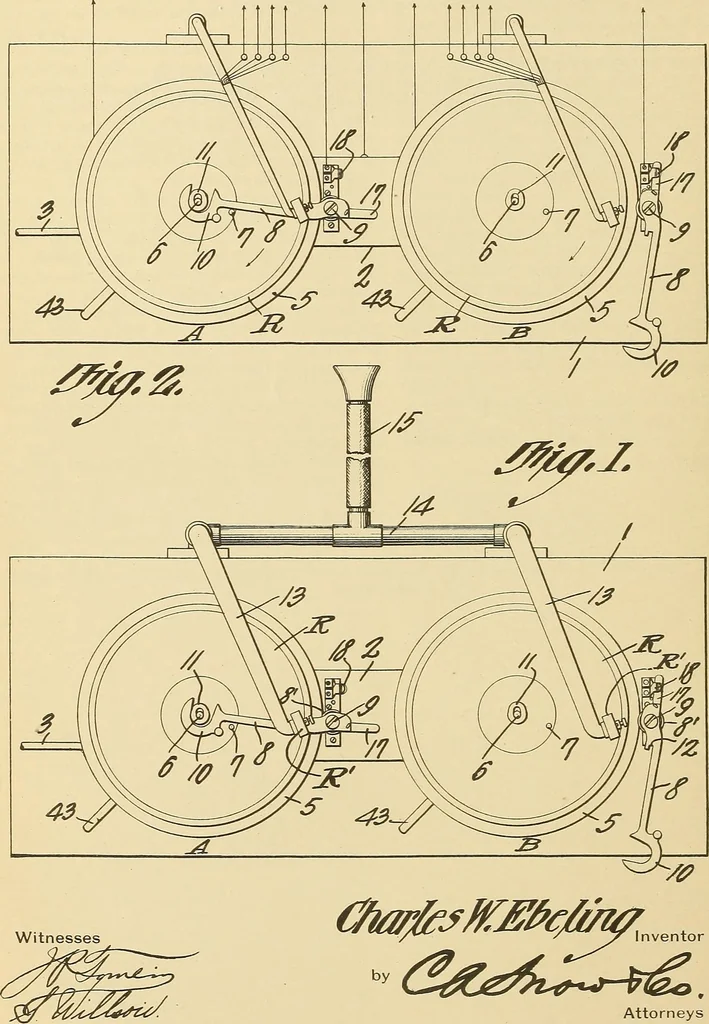 An illustration from [Graphophone patents], 1878, leaf 677