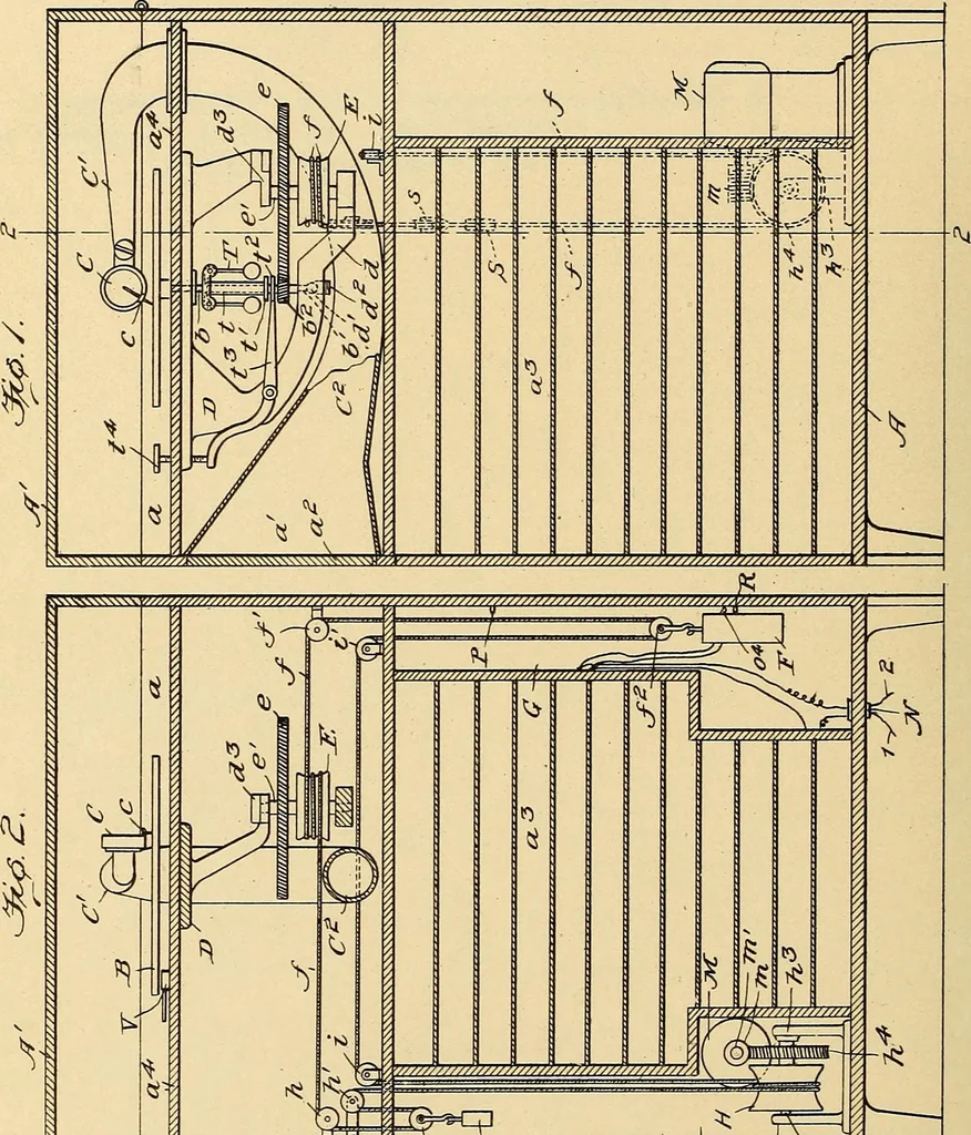 An illustration from [Graphophone patents], 1878, leaf 701