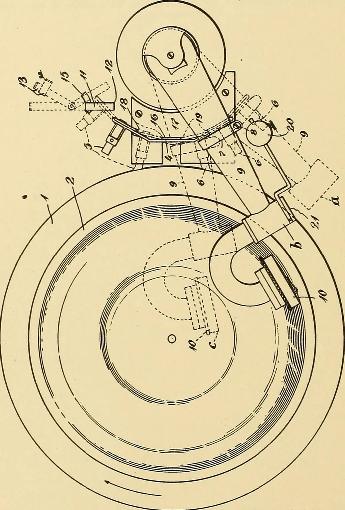 An illustration from [Graphophone patents], 1878, leaf 707