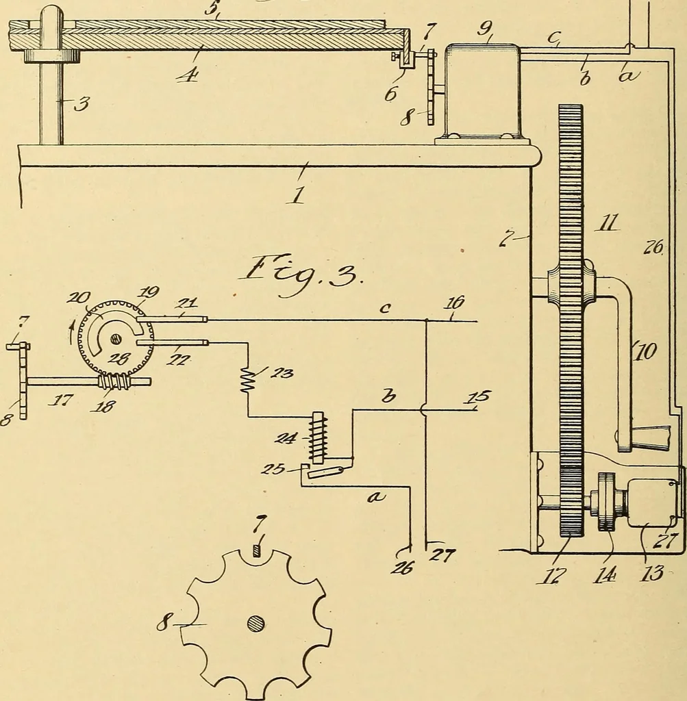 An illustration from [Graphophone patents], 1878, leaf 717