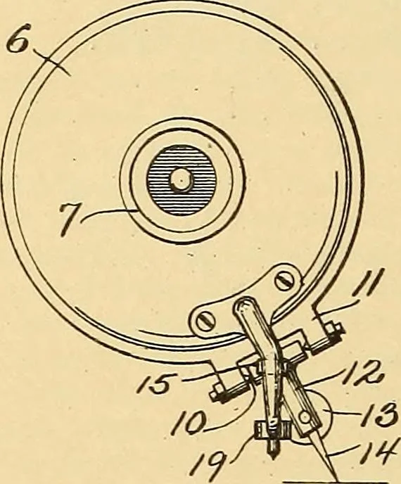 An illustration from [Graphophone patents], 1878, leaf 731