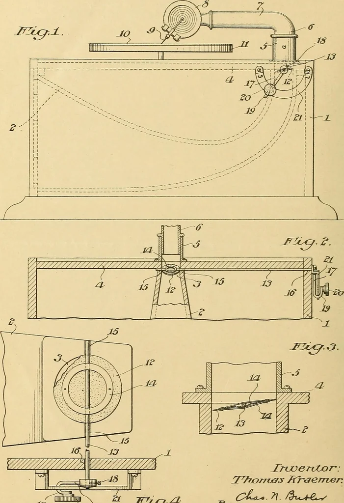 An illustration from [Graphophone patents], 1878, leaf 741
