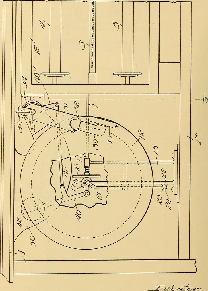 An illustration from [Graphophone patents], 1878, leaf 819