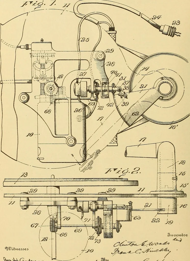 An illustration from [Graphophone patents], 1878, leaf 831