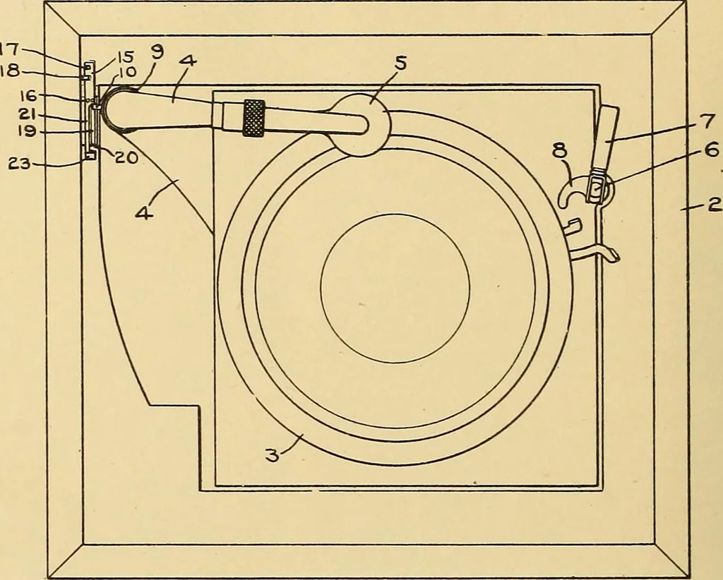 An illustration from [Graphophone patents], 1878, leaf 847