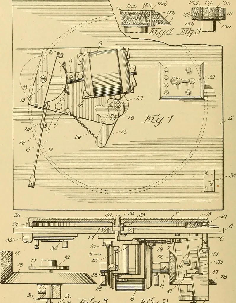 An illustration from [Graphophone patents], 1878, leaf 895