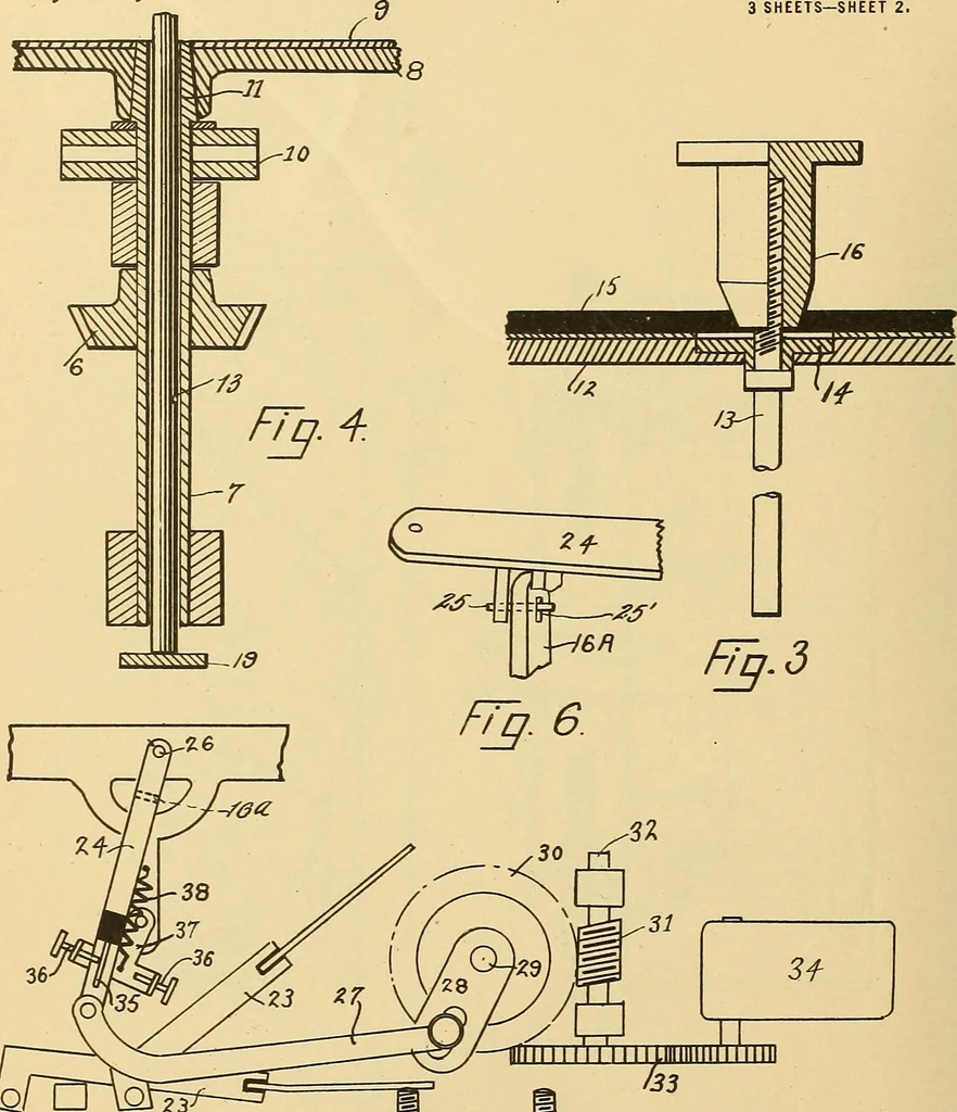 An illustration from [Graphophone patents], 1878, leaf 909