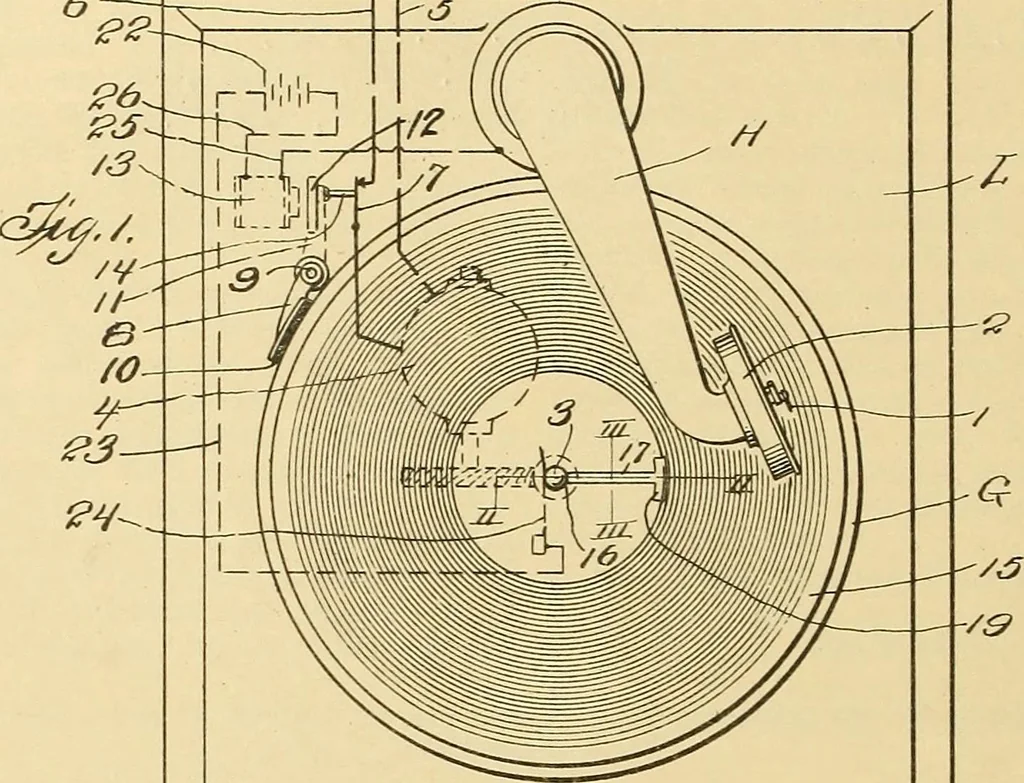 An illustration from [Graphophone patents], 1878, leaf 943
