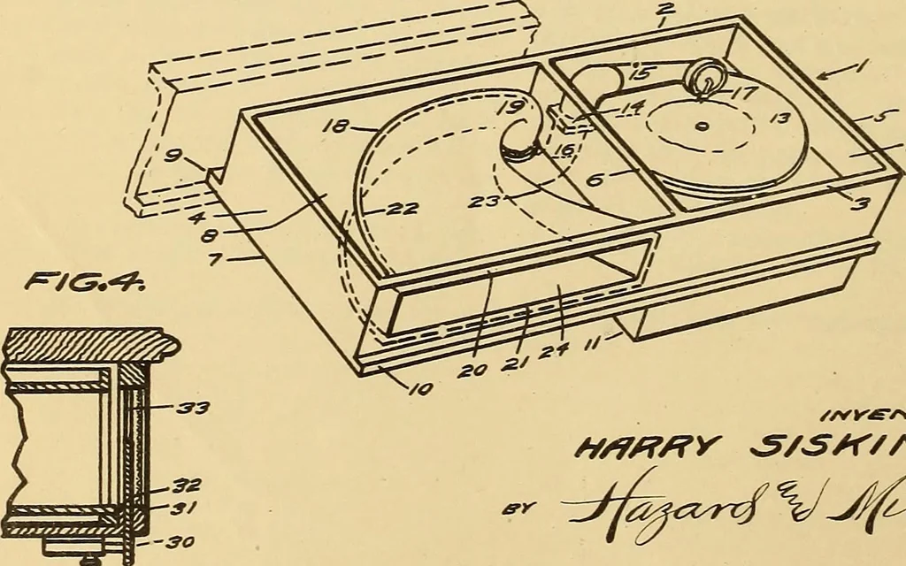 An illustration from [Graphophone patents], 1878, leaf 989