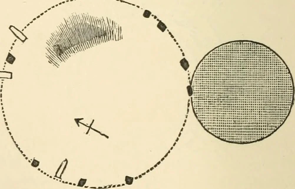 An illustration from Grave-mounds and their contents; a manual of archaeology, as exemplified in the burials of the Celtic, the Romano-British, and the Anglo-Saxon periods, 1870, leaf 108