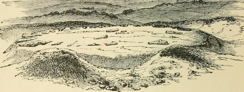 An illustration from Grave-mounds and their contents; a manual of archaeology, as exemplified in the burials of the Celtic, the Romano-British, and the Anglo-Saxon periods, 1870, leaf 112