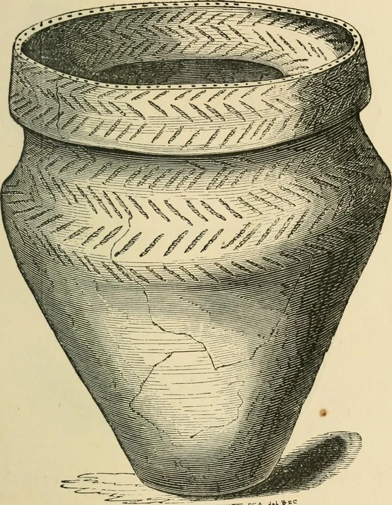 An illustration from Grave-mounds and their contents; a manual of archaeology, as exemplified in the burials of the Celtic, the Romano-British, and the Anglo-Saxon periods, 1870, leaf 119
