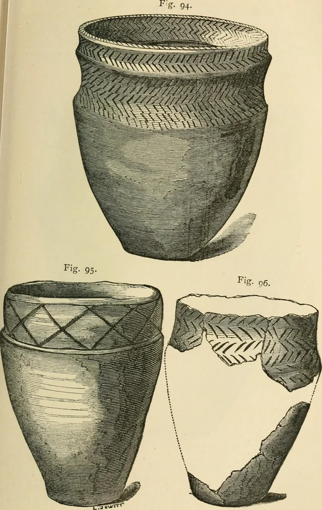 An illustration from Grave-mounds and their contents; a manual of archaeology, as exemplified in the burials of the Celtic, the Romano-British, and the Anglo-Saxon periods, 1870, leaf 123