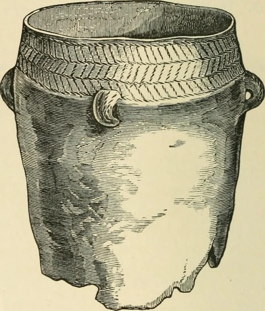 An illustration from Grave-mounds and their contents; a manual of archaeology, as exemplified in the burials of the Celtic, the Romano-British, and the Anglo-Saxon periods, 1870, leaf 126