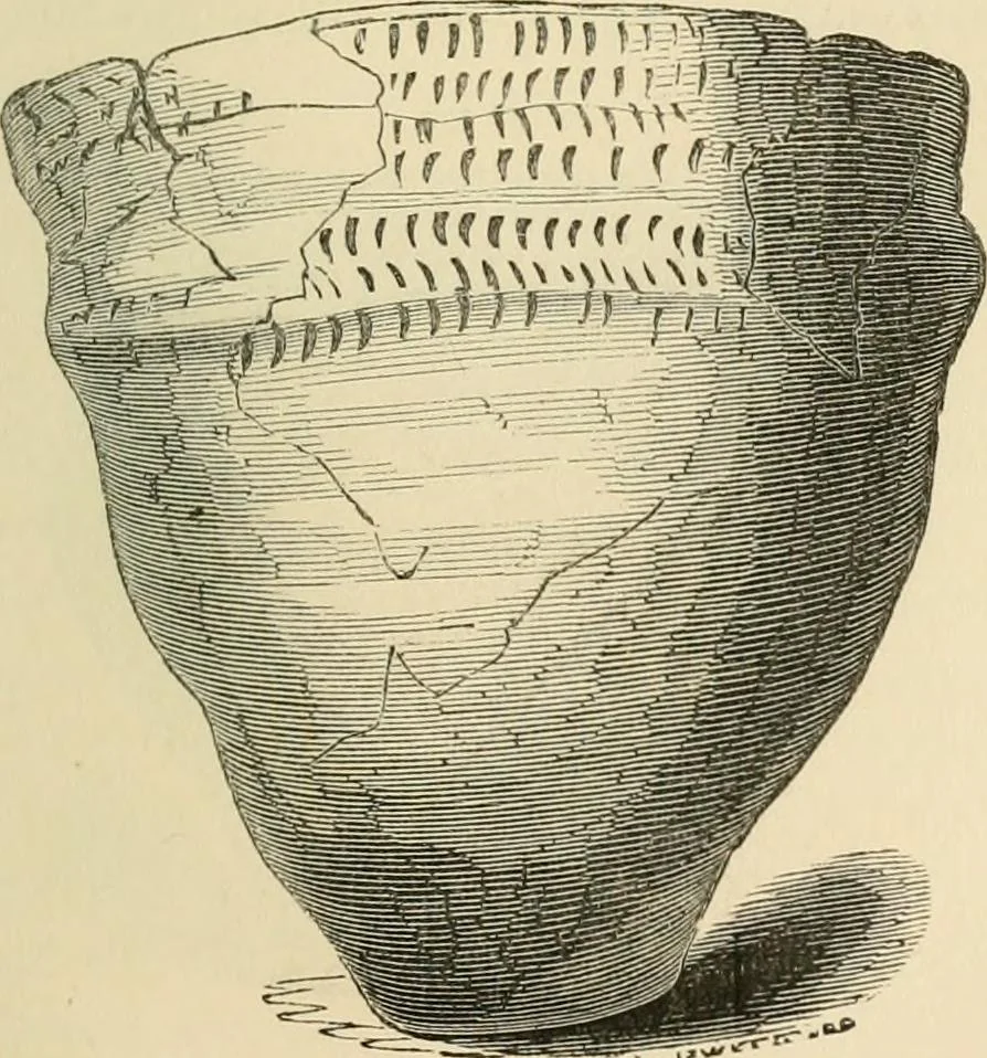 An illustration from Grave-mounds and their contents; a manual of archaeology, as exemplified in the burials of the Celtic, the Romano-British, and the Anglo-Saxon periods, 1870, leaf 127