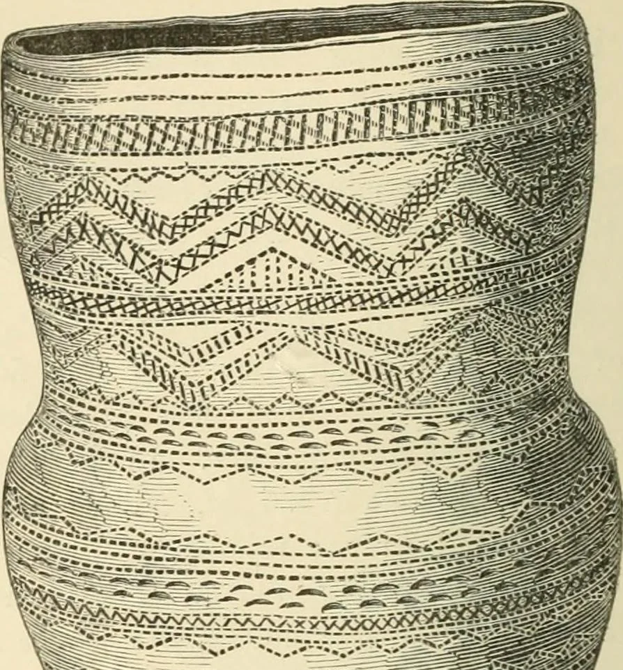 An illustration from Grave-mounds and their contents; a manual of archaeology, as exemplified in the burials of the Celtic, the Romano-British, and the Anglo-Saxon periods, 1870, leaf 132