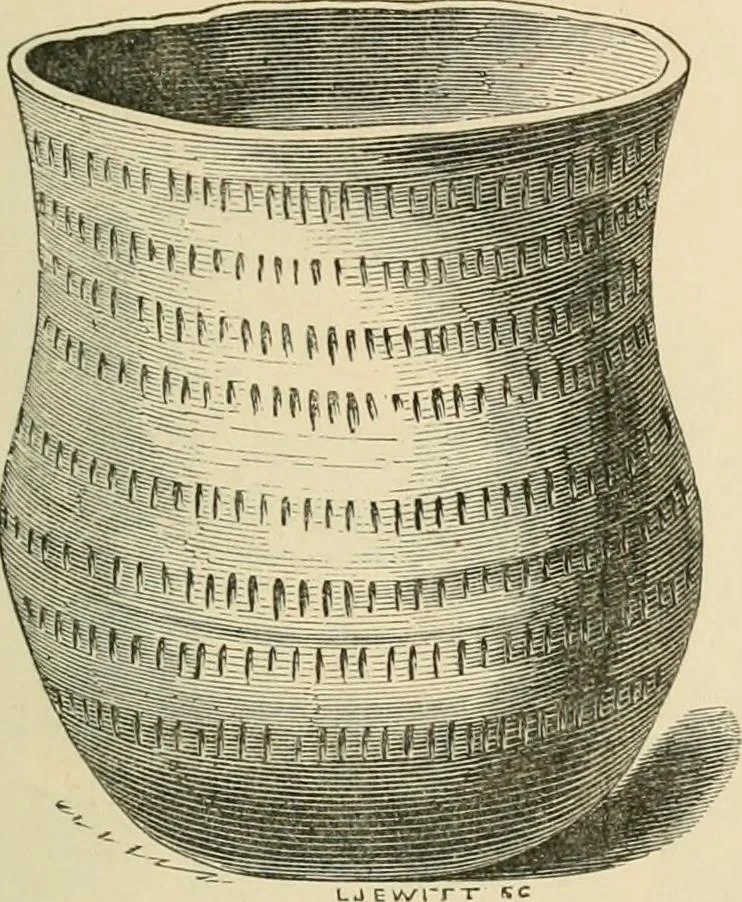 An illustration from Grave-mounds and their contents; a manual of archaeology, as exemplified in the burials of the Celtic, the Romano-British, and the Anglo-Saxon periods, 1870, leaf 135
