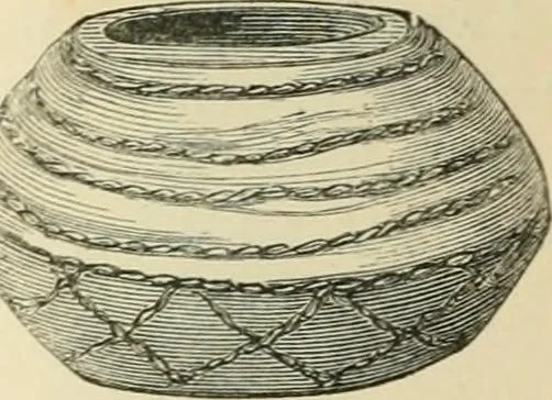 An illustration from Grave-mounds and their contents; a manual of archaeology, as exemplified in the burials of the Celtic, the Romano-British, and the Anglo-Saxon periods, 1870, leaf 136