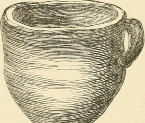 An illustration from Grave-mounds and their contents; a manual of archaeology, as exemplified in the burials of the Celtic, the Romano-British, and the Anglo-Saxon periods, 1870, leaf 136