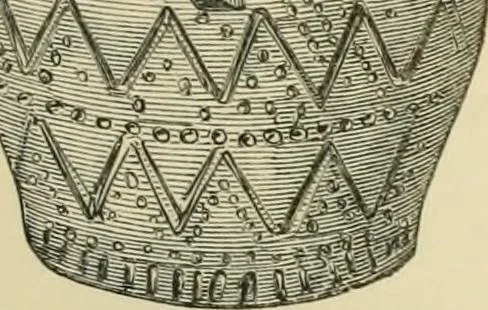 An illustration from Grave-mounds and their contents; a manual of archaeology, as exemplified in the burials of the Celtic, the Romano-British, and the Anglo-Saxon periods, 1870, leaf 137