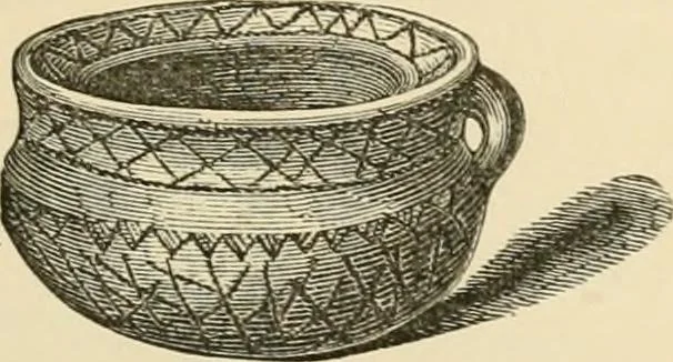 An illustration from Grave-mounds and their contents; a manual of archaeology, as exemplified in the burials of the Celtic, the Romano-British, and the Anglo-Saxon periods, 1870, leaf 137