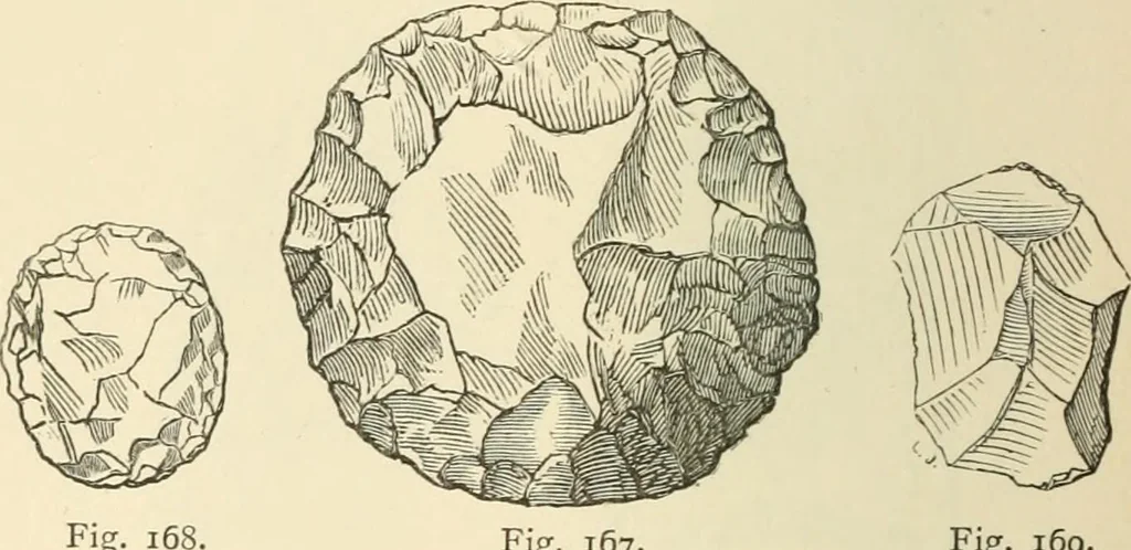 An illustration from Grave-mounds and their contents; a manual of archaeology, as exemplified in the burials of the Celtic, the Romano-British, and the Anglo-Saxon periods, 1870, leaf 152